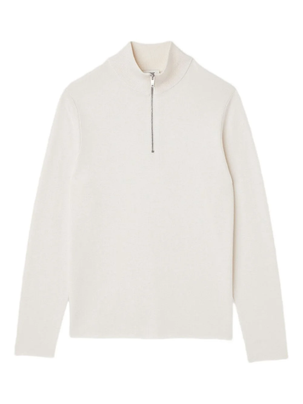 high-neck zip-front sweater - 1