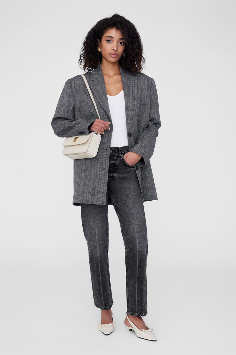 ANINE BING Elly Crossbody Bag - High-Shine Bone outlook