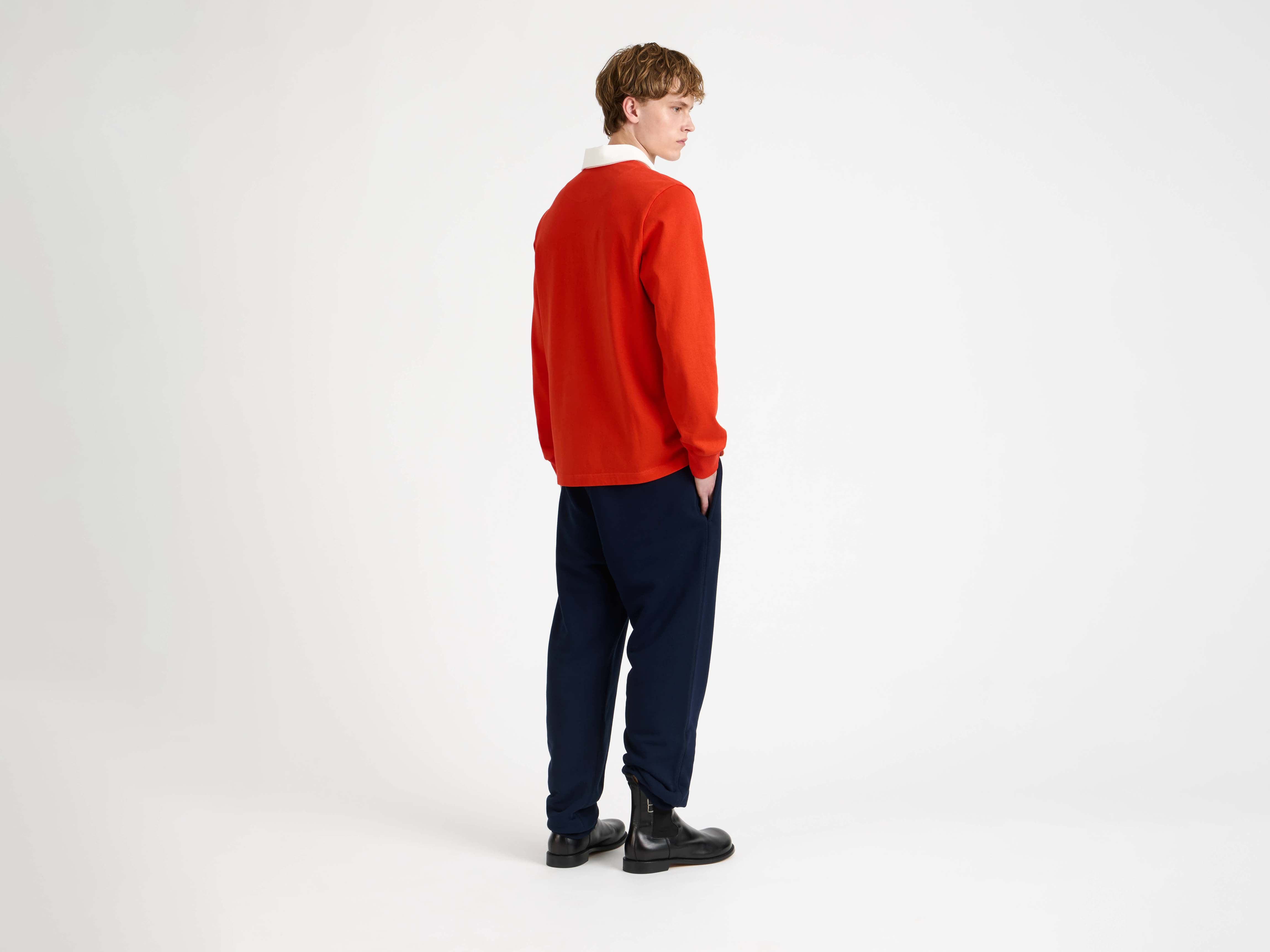'SUPER SPEED' RUGBY POLO TOP IN BRIGHT RED - 3