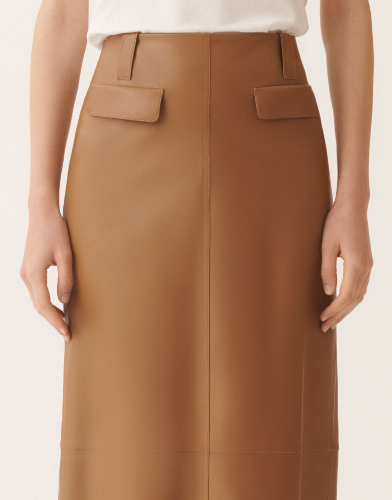 Nappa lissé pencil skirt 5