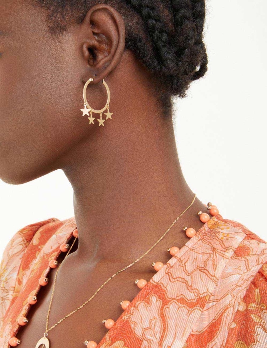 HOOP AND STAR EARRINGS - 2