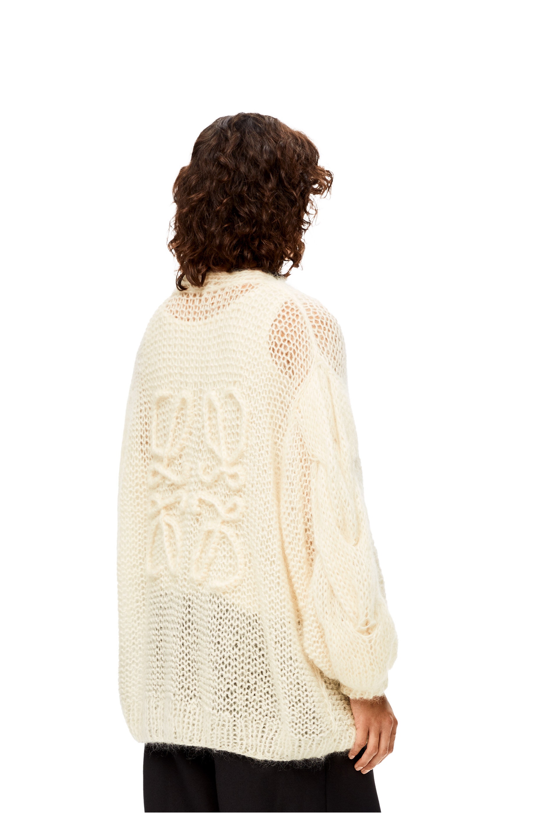 Anagram knitted cardigan in mohair - 4