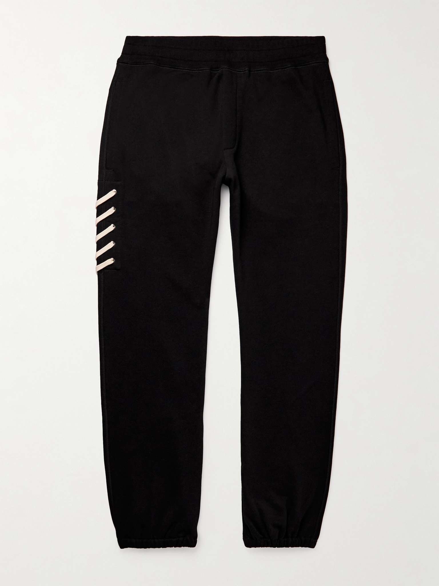 Lace-Detailed Organic Cottton-Jersey Sweatpants - 1