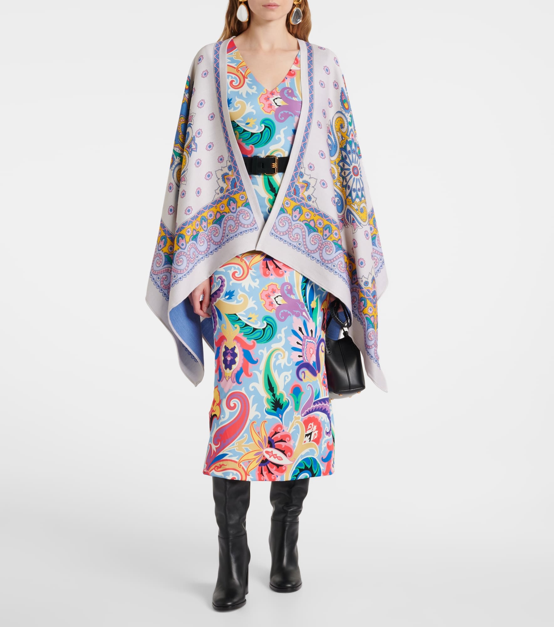 Paisley midi dress - 2
