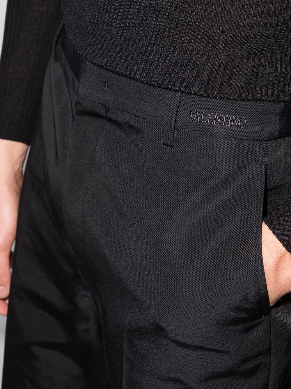 logo-embroidered tailored trousers - 4
