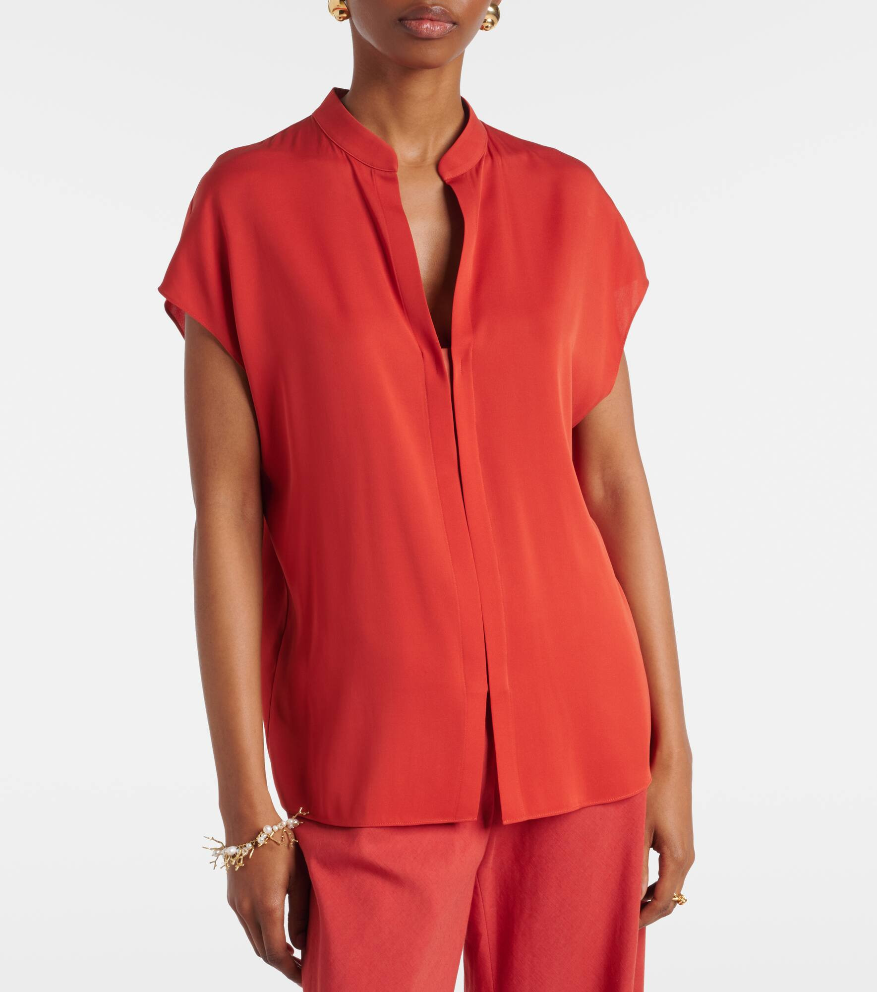 Silk-blend blouse - 6