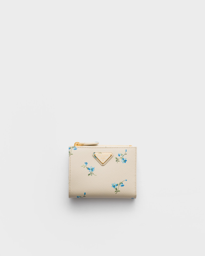 Small printed Saffiano leather wallet 1