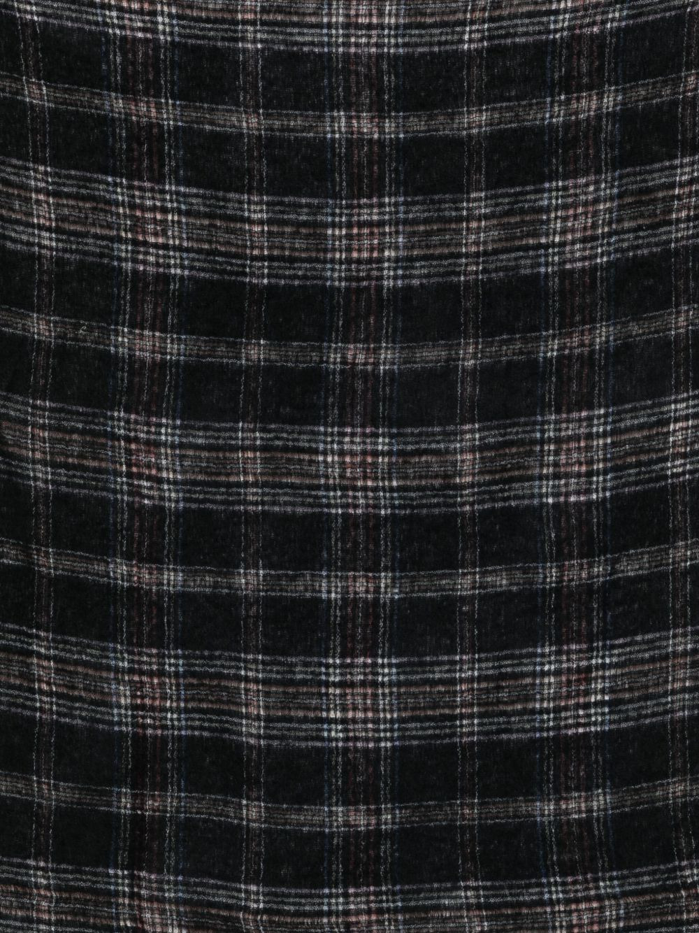 checked frayed-edge scarf - 2