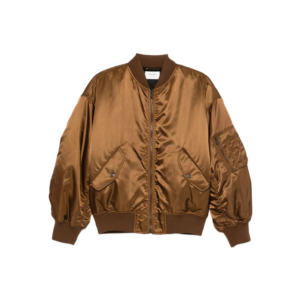 Saint Laurent Brown Jackets Women - 1