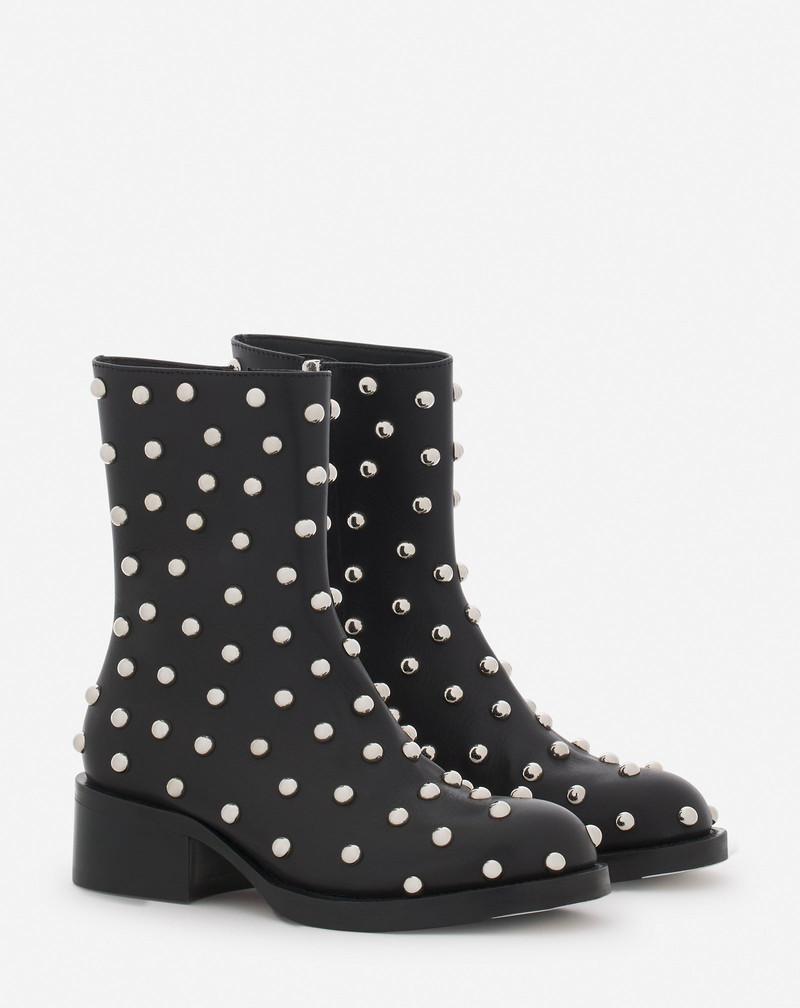 Lanvin MEDLEY STUDDED LEATHER ANKLE BOOTS outlook