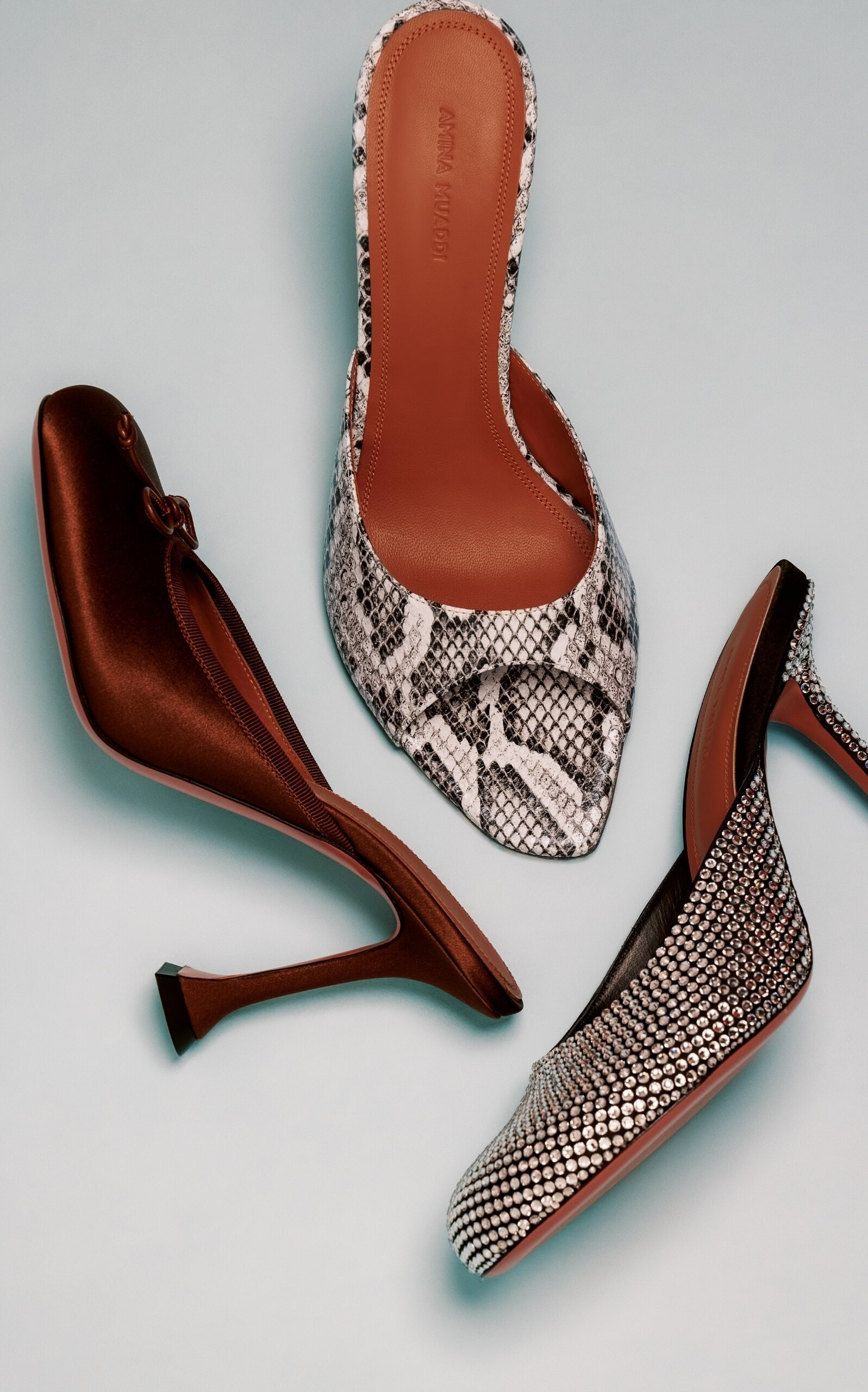 Lila Satin Mules brown - 2