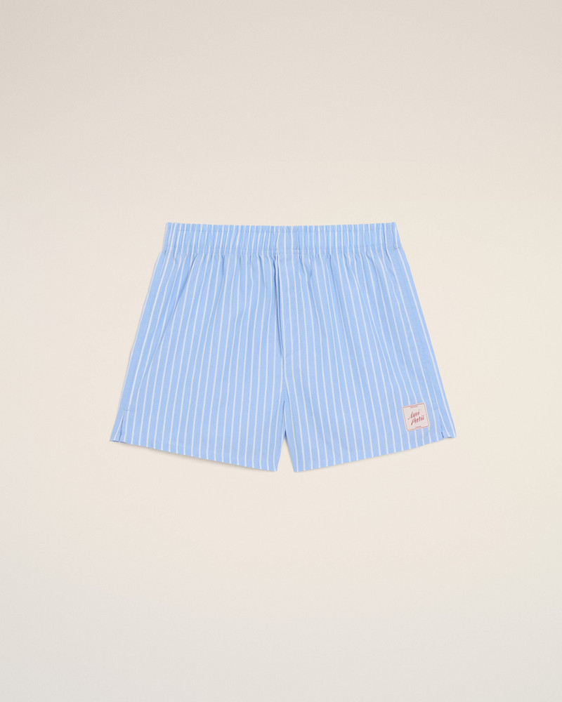 BLUE COTTON STRIPES SHORT 1