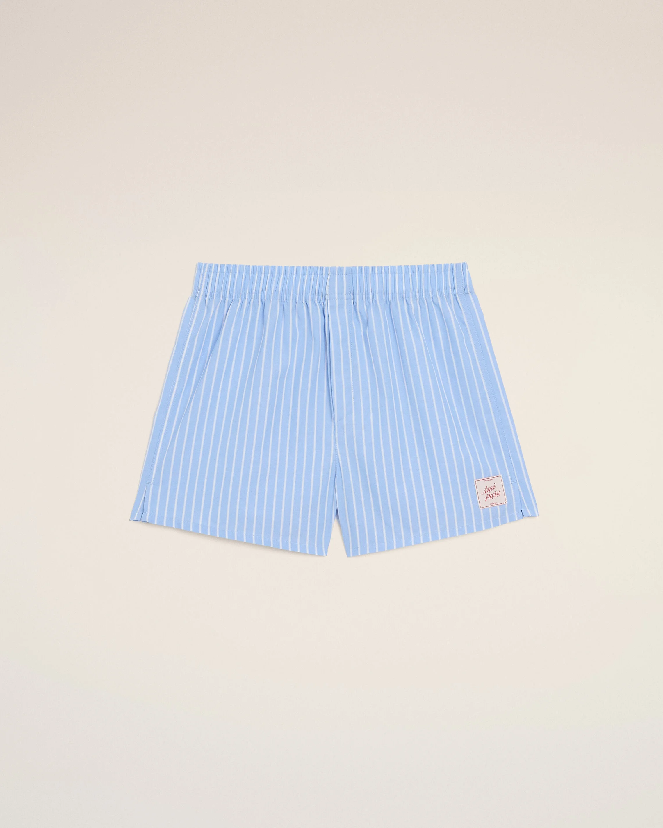 BLUE COTTON STRIPES SHORT - 1