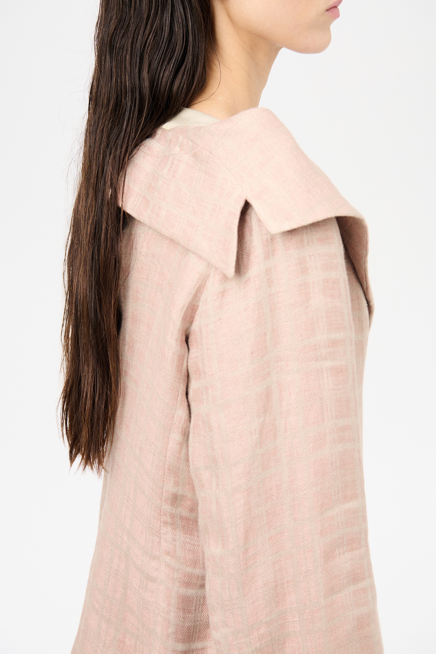 Kaonashi Blazer Hammock Check Crumpled Linen - 6