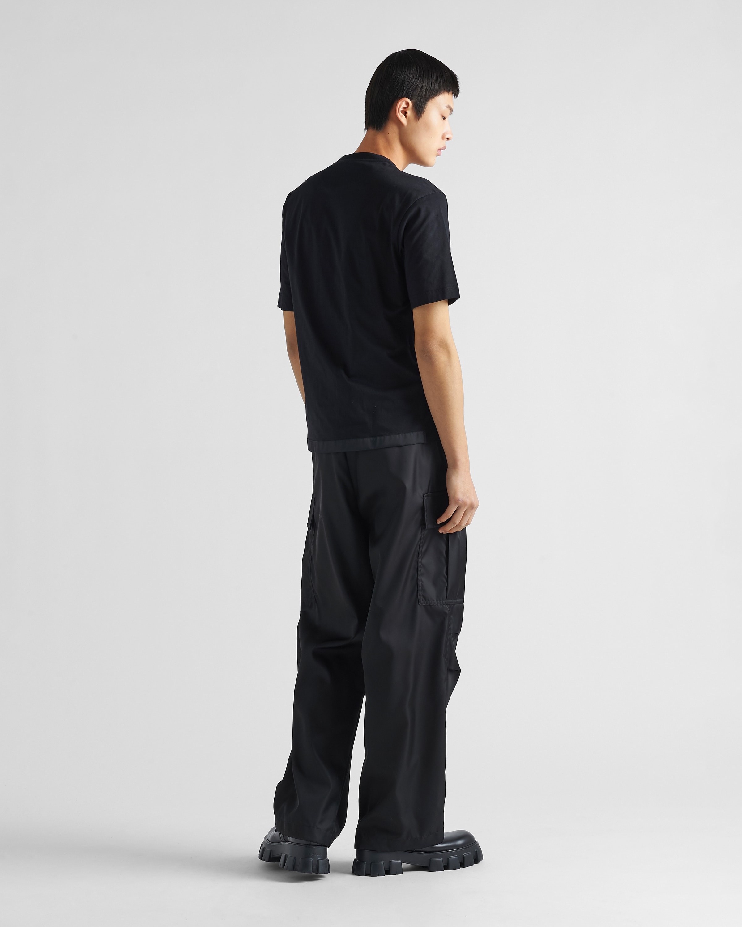 Re-Nylon and jersey T-shirt - 5
