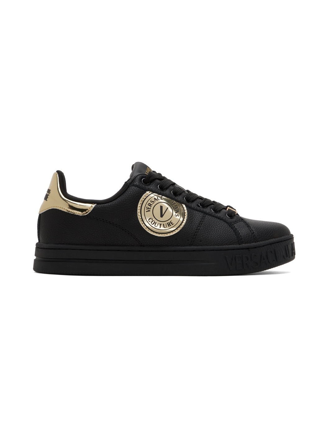 Black V-Emblem Court 88 Sneakers - 1