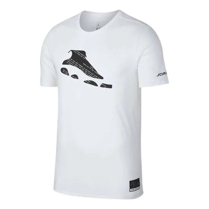 남자 나이키 단단한 색깔 본 인쇄 Athleisure 캐주얼 스포츠 짧은 소매 백색 까만 티셔츠 AR - 1
