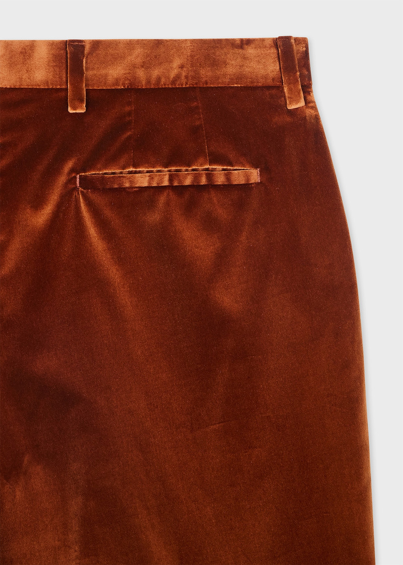Paul Smith Slim-Fit Brown Velvet Trousers outlook