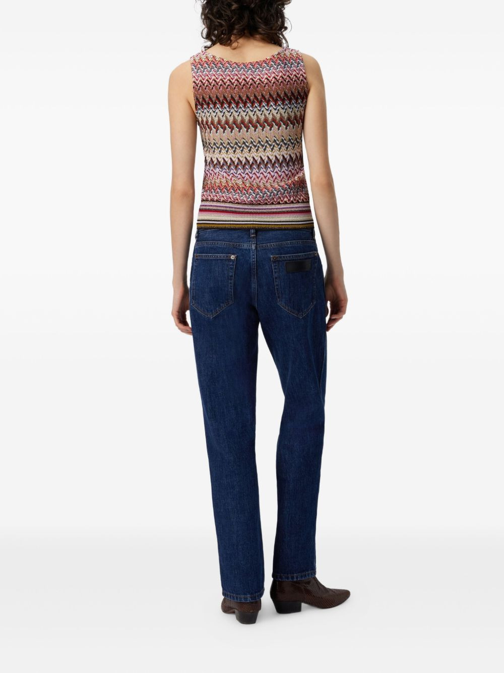 five-pocket cotton bootcut jeans - 3