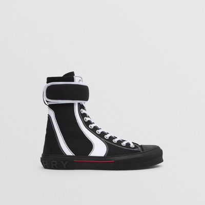 Burberry Cotton and Nylon Sub High-top Sneakers outlook