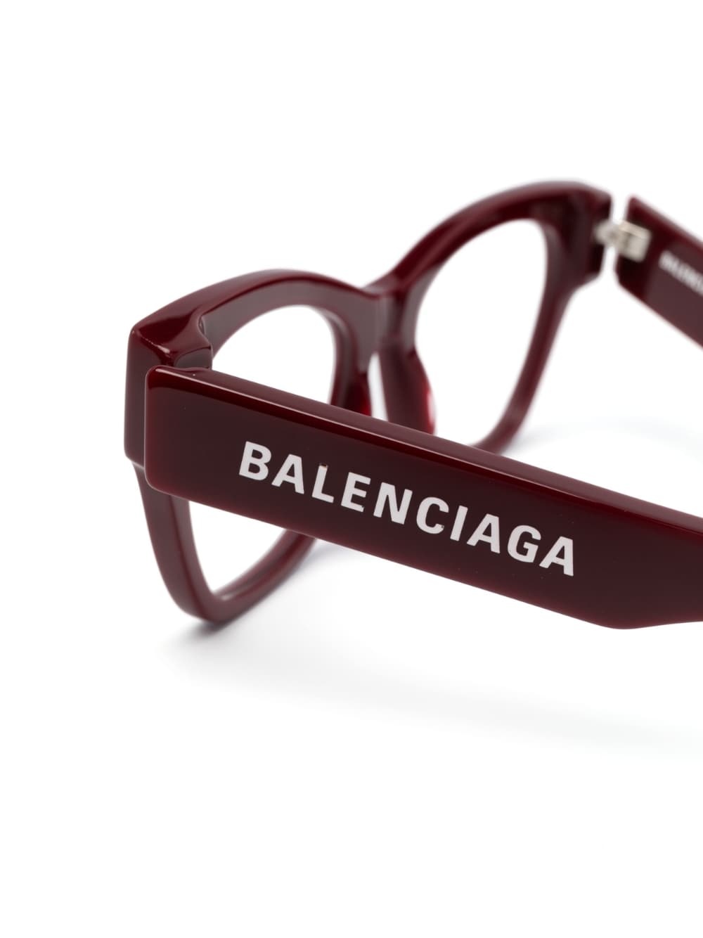 logo-engraved cat-eye glasses - 3