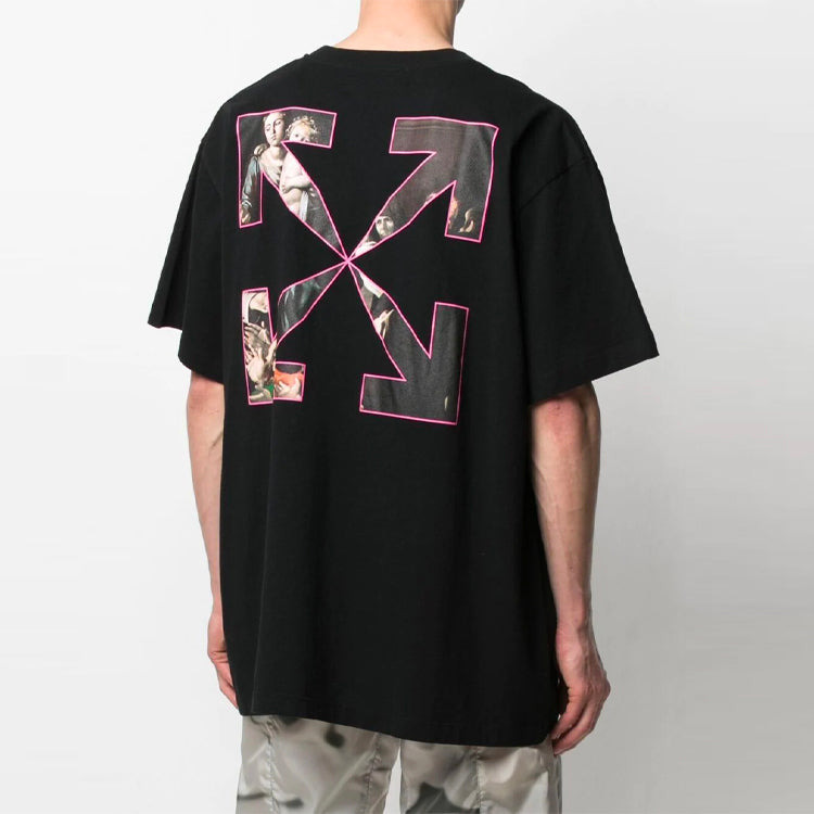 Off-White Pattern Arrow Printing Loose Fit Short Sleeve Black OMAA038S21JER0051001 - 5