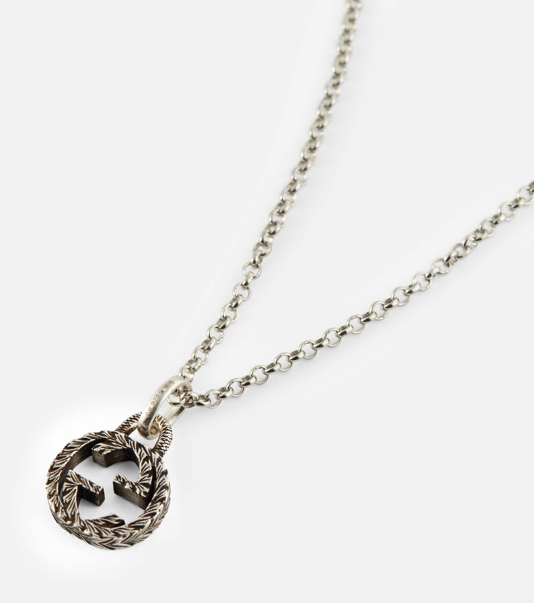 Interlocking G sterling silver necklace - 4