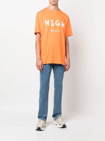 MSGM logo print T-shirt outlook