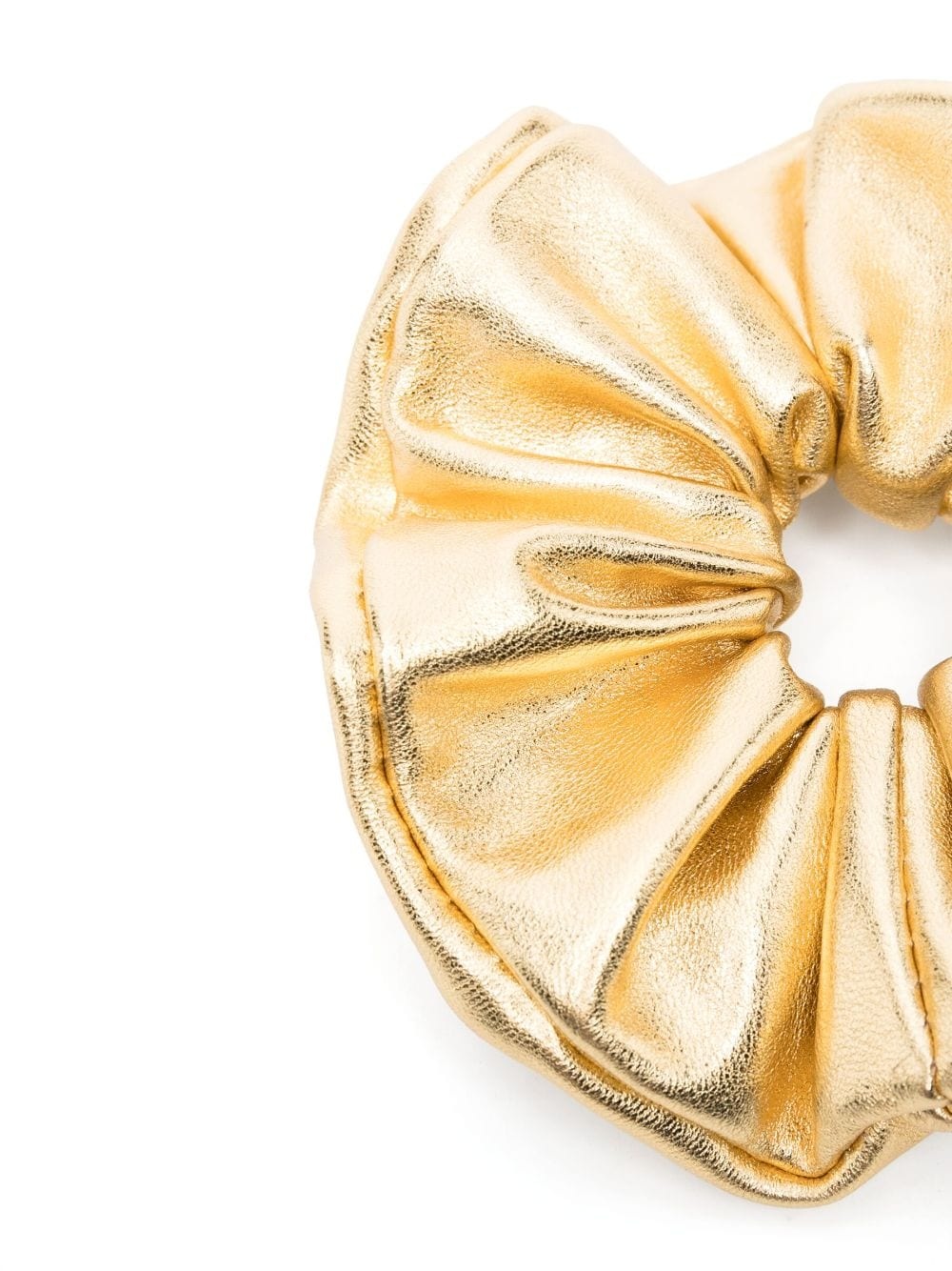 metallic-finish leather scrunchie - 2