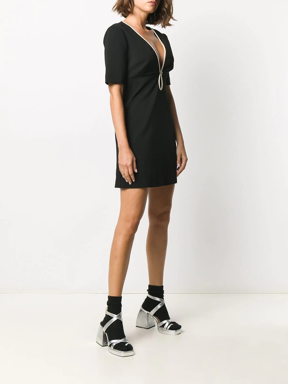 V-neck shift dress - 3