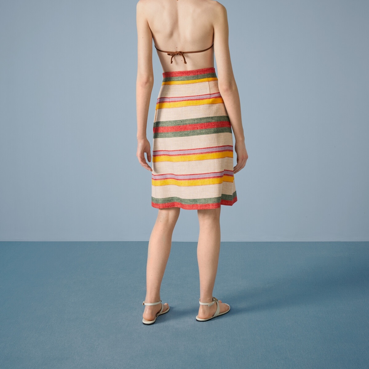Striped linen skirt - 6