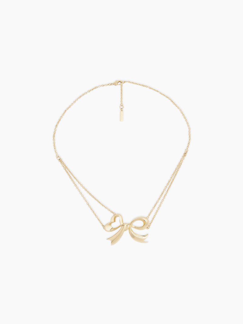 DOUBLE CHAIN BOW NECKLACE 1