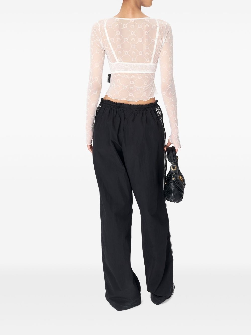 mesh cropped top - 3