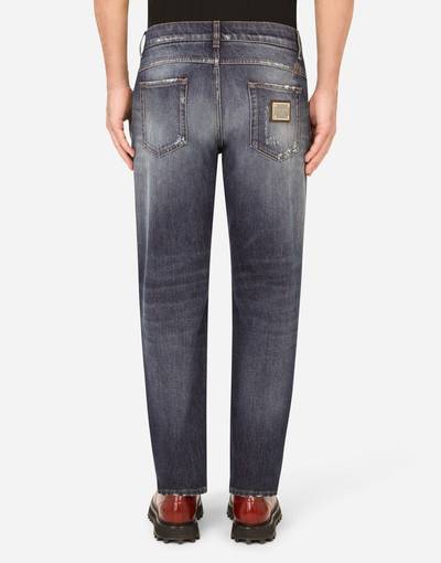 Dolce & Gabbana Blue wash regular-fit jeans with rips outlook