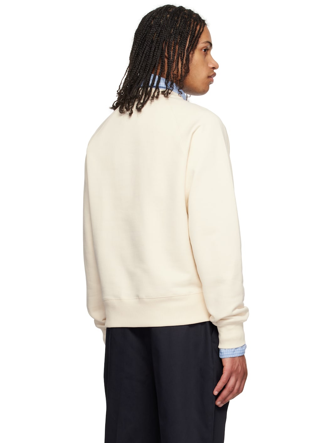 Off-White Cotton Ami de Coeur Patch Sweatshirt - 3
