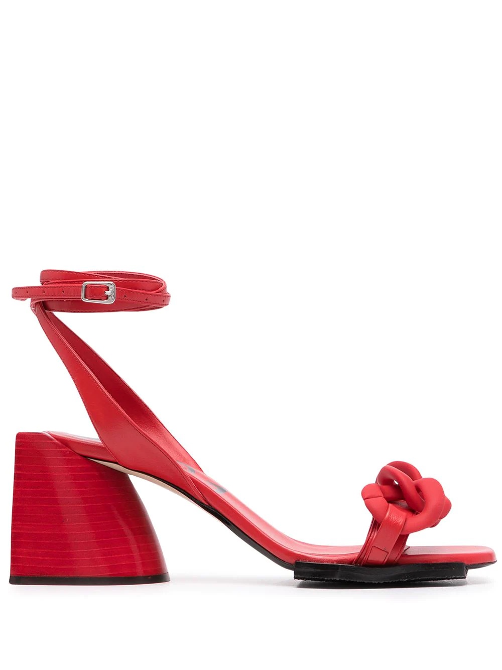 chain strap mid-heel sandals - 1