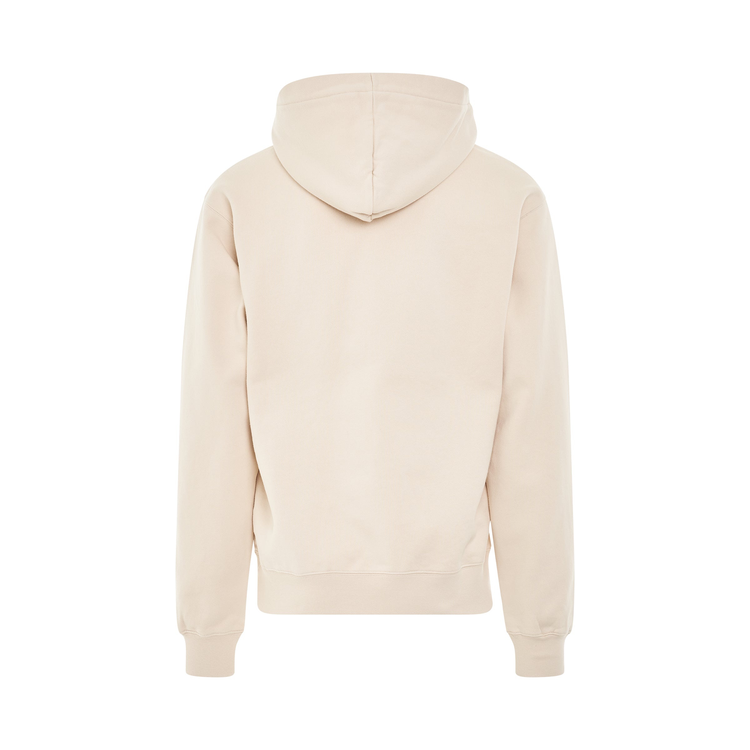 Gros Grain Logo Hoodie in Beige - 4