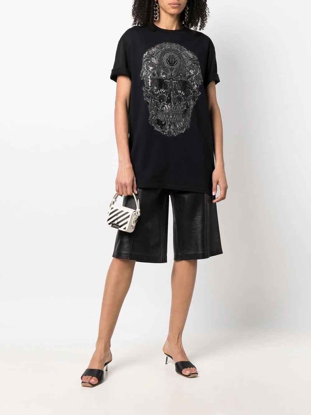 baroque skull-print T-shirt - 3