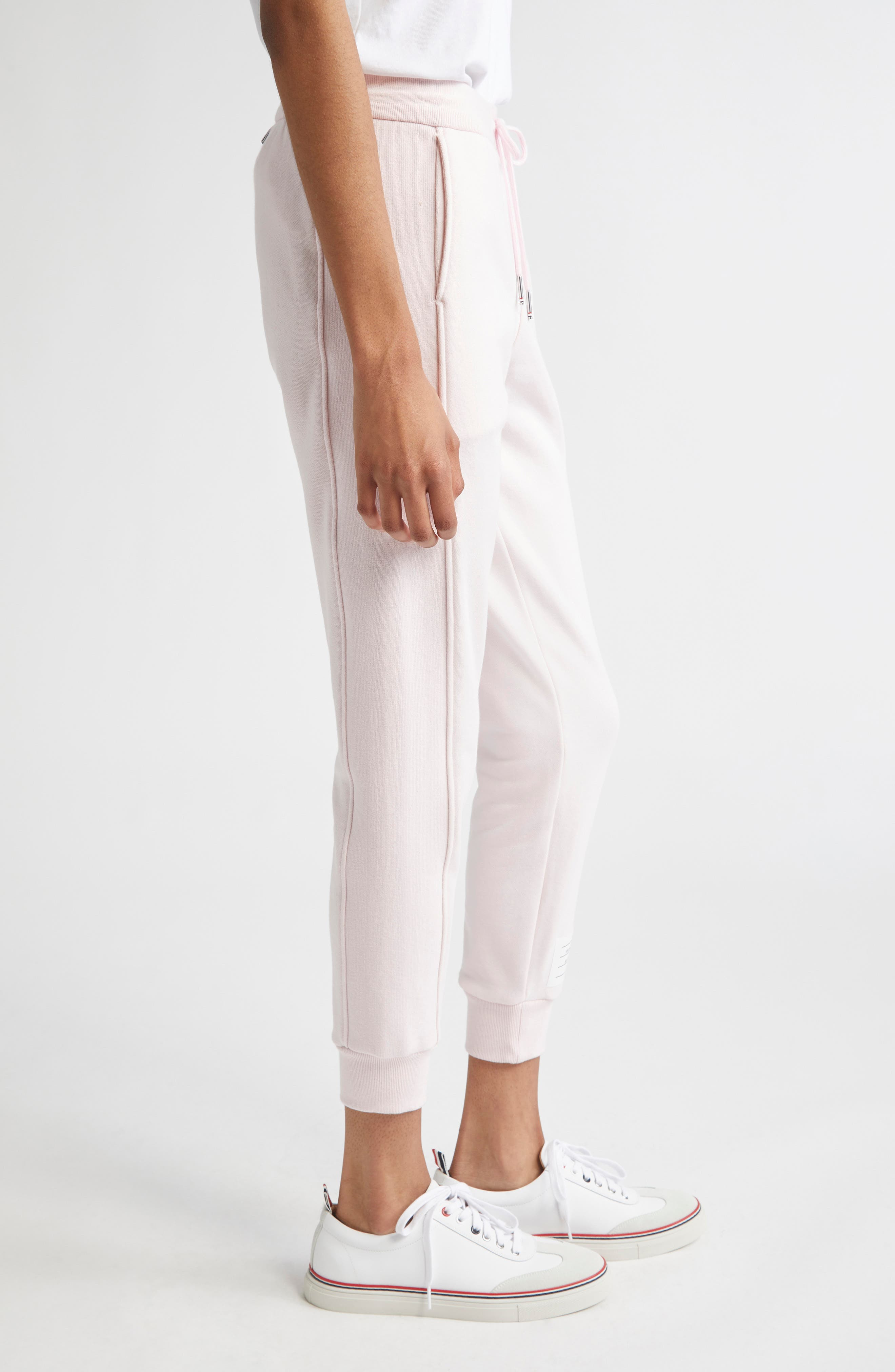 Thom Browne Classic Cotton Jersey Joggers in Light Pink at Nordstrom - 4