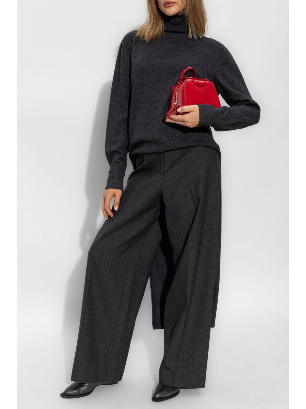 wool wide-leg trousers - 2