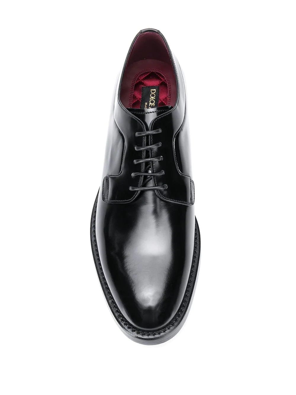 brushed leather derby shoes - 4