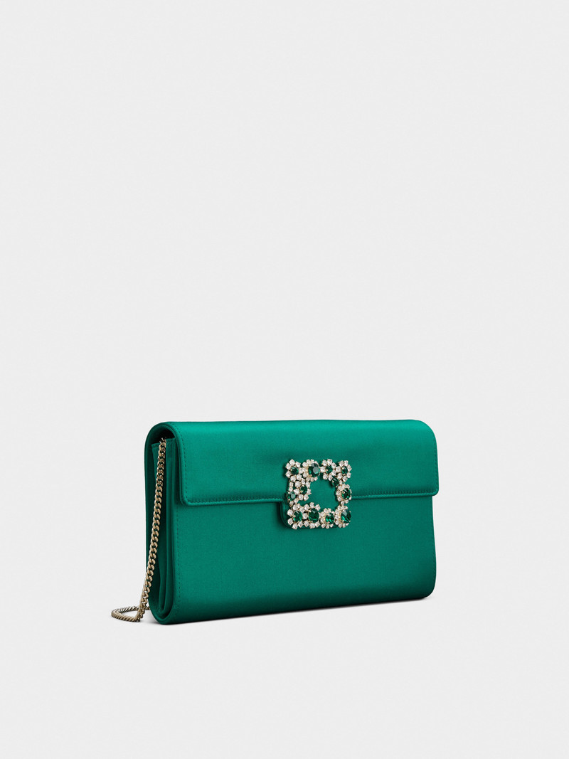 Roger Vivier Efflorescence Clutch in satin outlook