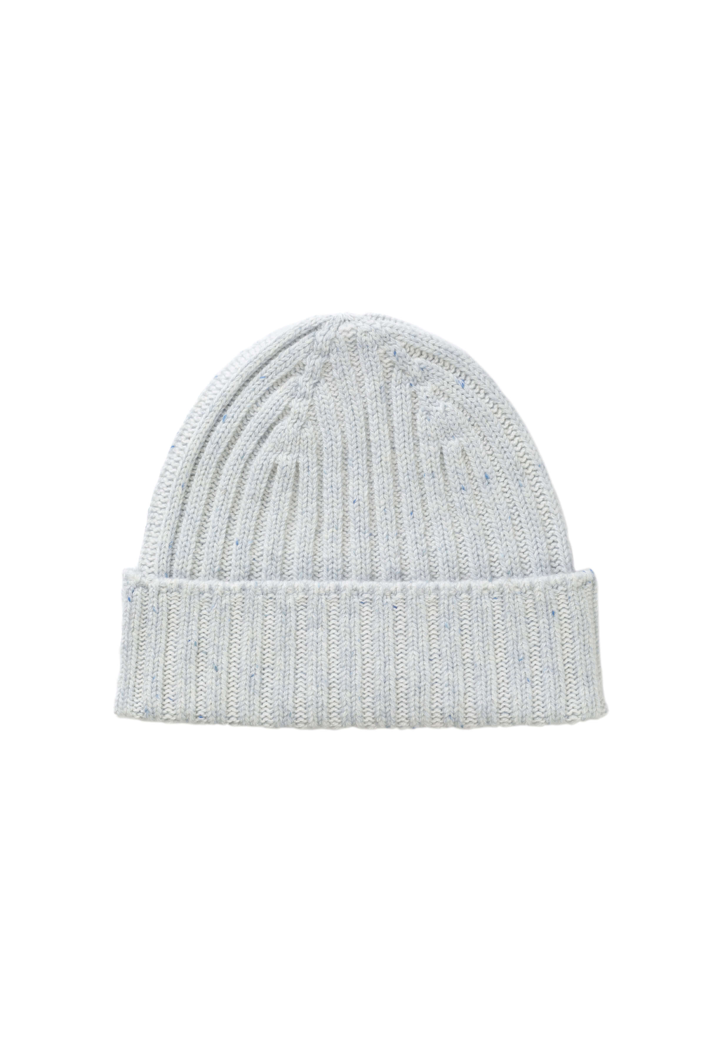 Donegal Cashmere Rib Blue Beanie - 2