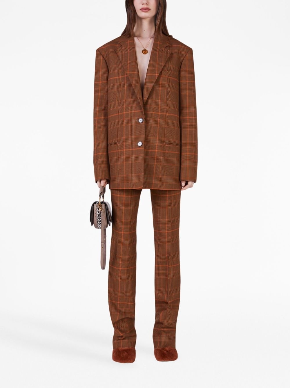 Prince-Of-Wales slim-cut trousers - 2