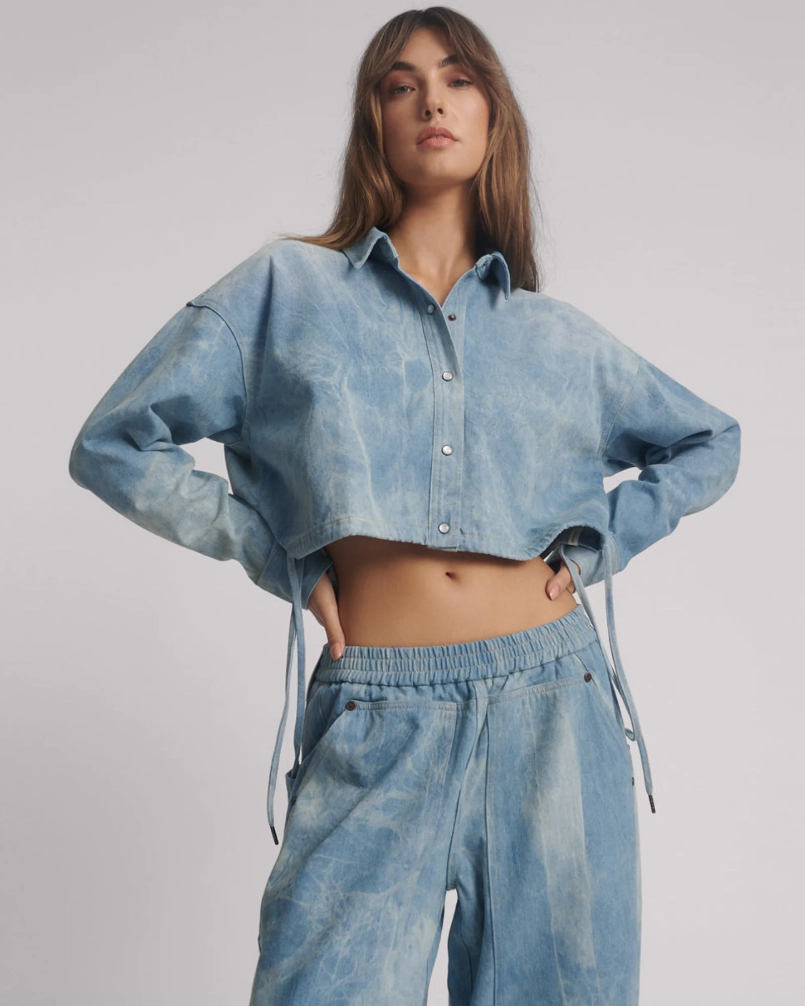 Denim Bubble Shirt - Cloudy Blue - 1