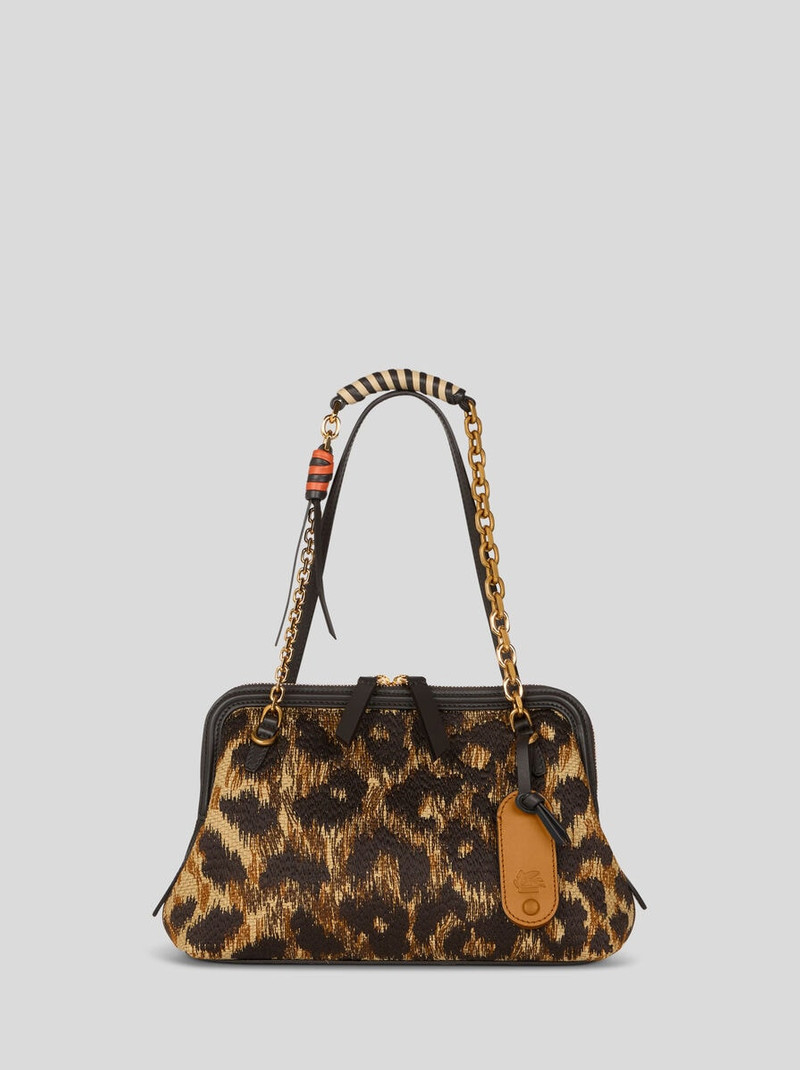 SMALL RAFFIA DOC BAG WITH ANIMAL EMBROIDERY 1