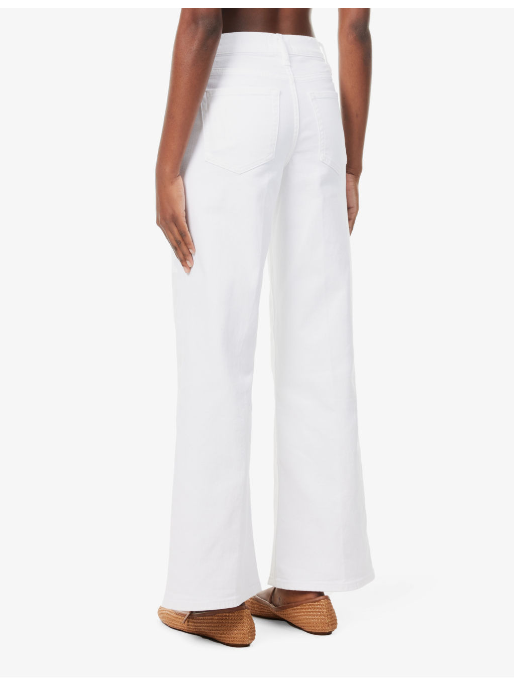 Le Slim Palazzo wide-leg high-rise stretch-cotton jeans - 4