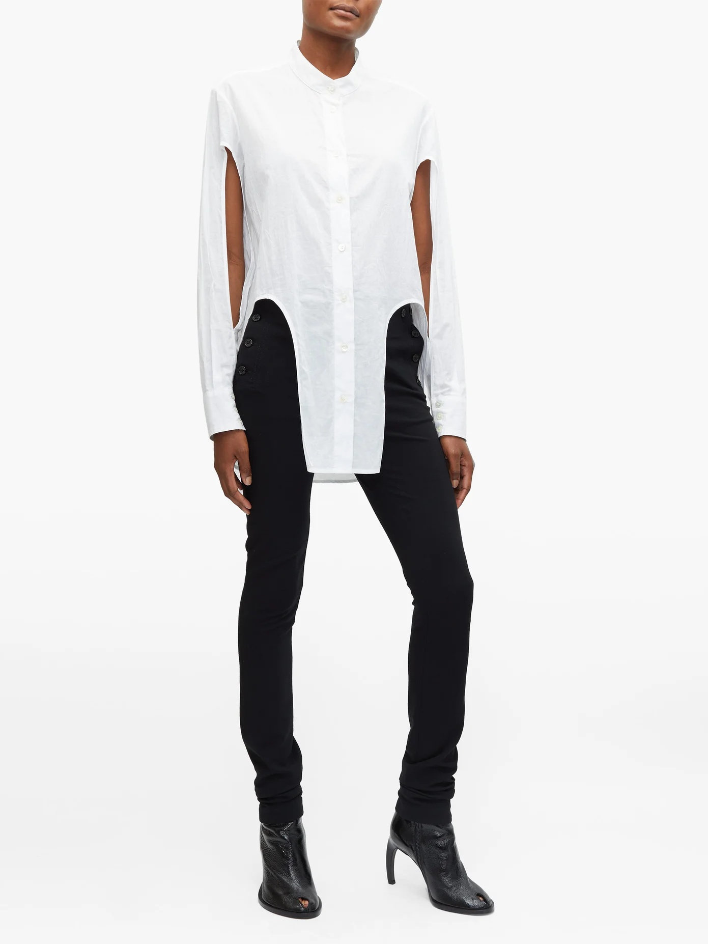 Cutout poplin shirt - 2