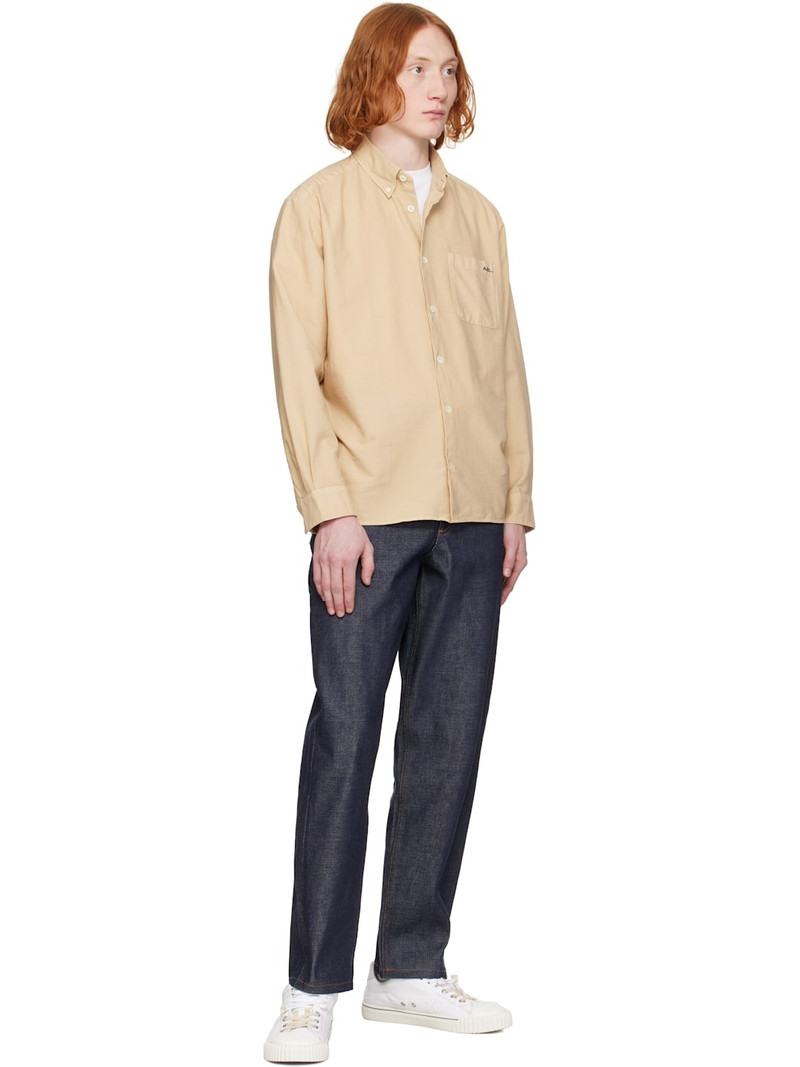 A.P.C. A. P.C. Beige Mateo Logo Shirt outlook