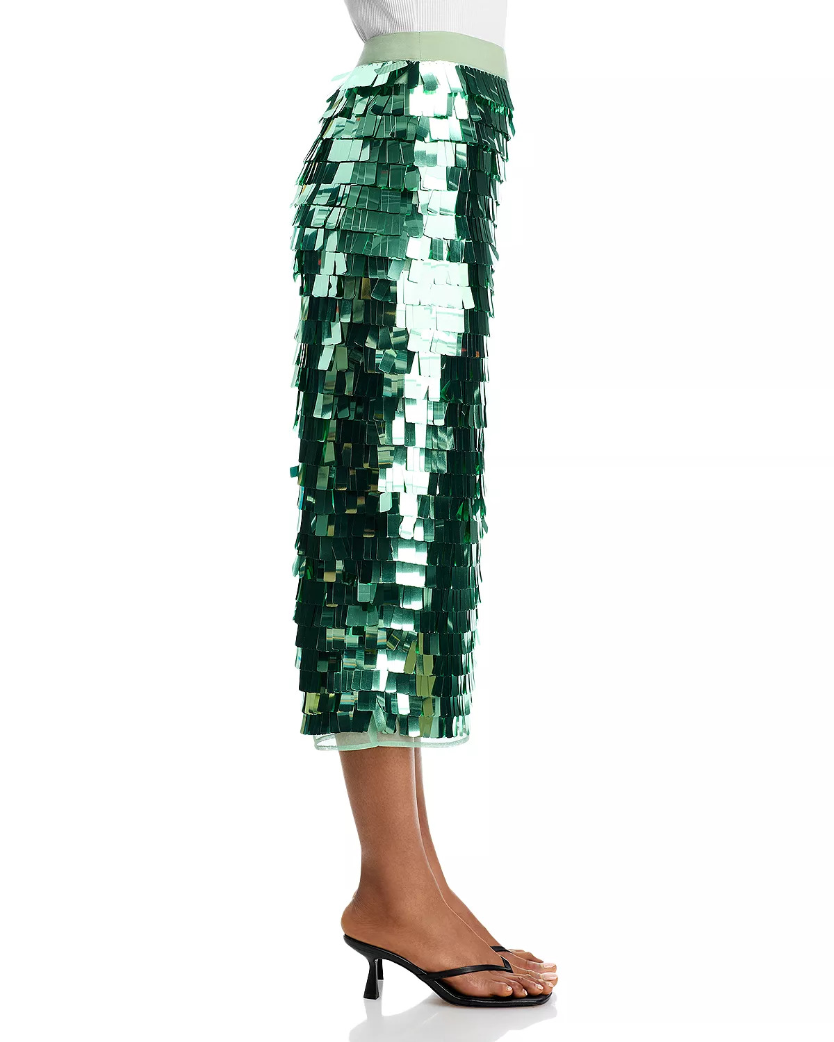 Midi Sequin Pencil Skirt - 4